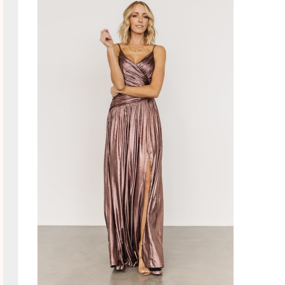 Agatha Metallic Tank Gown
